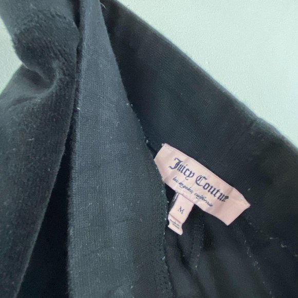 Vintage JUICY Black Velvet Drawstring Sweatpant - Picture 2 of 6